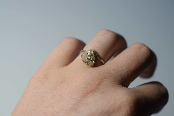 Natural Sapphire Ring, raw sapphire ring, unique sapphire ring, raw gem … - Picture 4 of 4